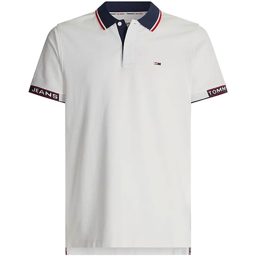 Vêtements Homme T-shirts & Polos Tommy Jeans Polo  ref 51733 YBR Blanc Blanc