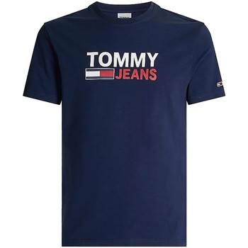 Vêtements Homme Tommy Jeans Fleece Pullover Hoodie Tommy Jeans T-shirt  ref 52005 C87 Marine Bleu