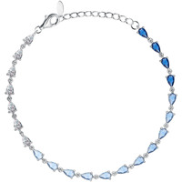 Ecrivez votre texte ici Bracelets Cleor Bracelet  en Argent 925/1000 Blanc et Oxyde Bleu Blanc