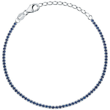 Montres & Bijoux Bracelets Cleor Bracelet  en Argent 925/1000 Blanc et Oxyde Bleu Blanc