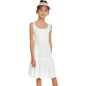 Vêtements Fille Robes Desigual Robe fille Oklahoma blanc 19SGVW22 (rft) Blanc