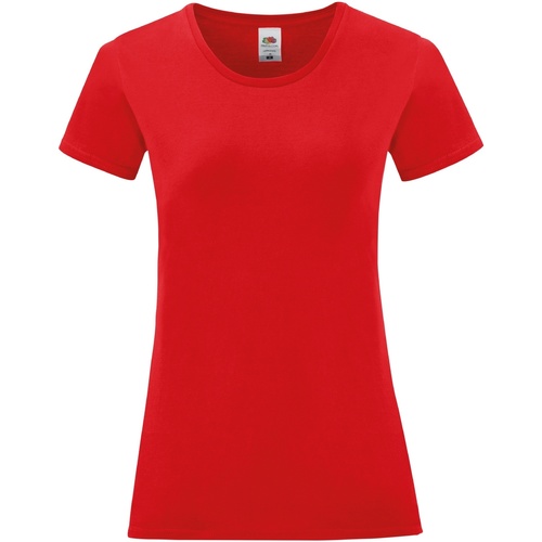 Vêtements Femme T-shirts manches longues Fruit Of The Loom 61444 Rouge