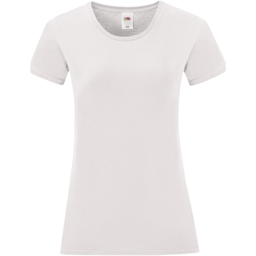 Vêtements Femme T-shirts manches longues Fruit Of The Loom Iconic 150 Blanc