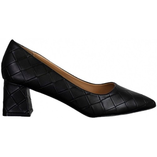 Kebello Escarpins à talon large Noir F Noir - Chaussures Escarpins Femme  14,00 €