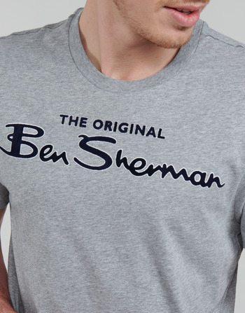 Vêtements Ben Sherman SIGNATURE FLOCK TEE Gris - Livraison Gratuite 