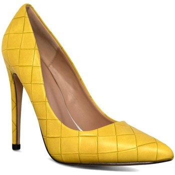 chaussures escarpins kebello  escarpins talon aiguille jaune f 
