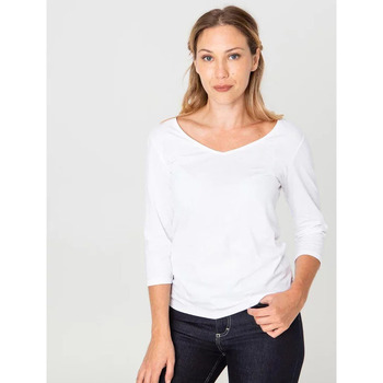 Vêtements Femme T-shirts manches longues TBS Tee-shirt MAUDETEE Blanc