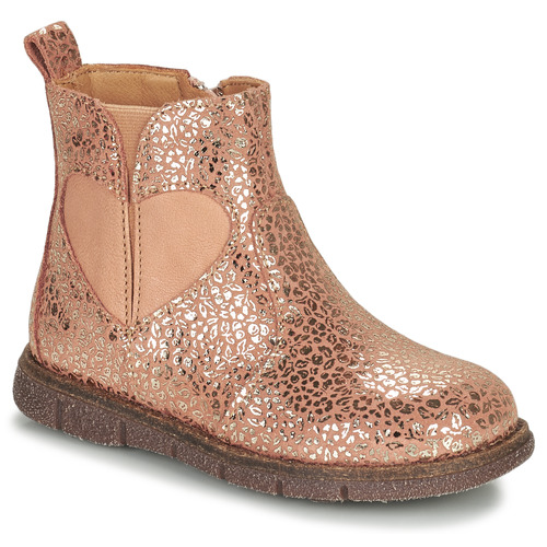 Chaussures Fille Boots Bisgaard MELODY Rose / Doré