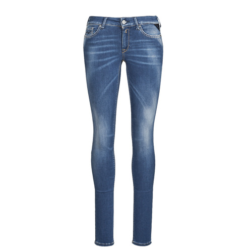 Vêtements Femme embroidered Jeans skinny Replay LUZIEN Bleu fonce