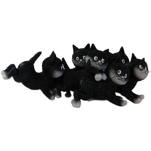 Maison & Déco Nouveautés de ce mois Statuette La Récrée - Les chats par Dubout Noir