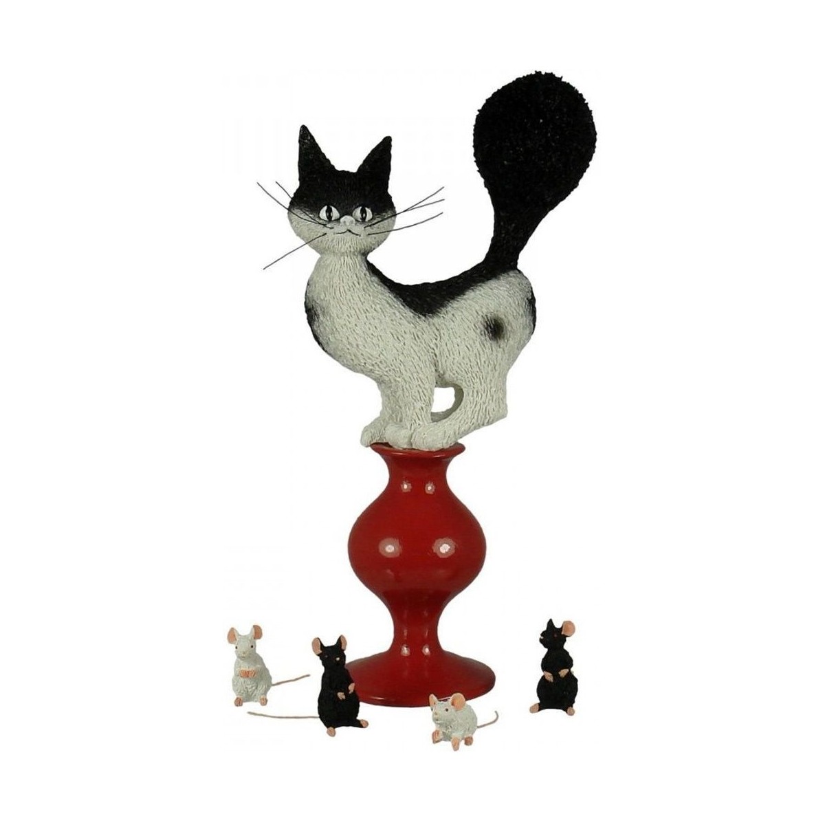 Maison & Déco Statuettes et figurines Parastone Statuette Plan de fuite Les chats par Dubout Noir