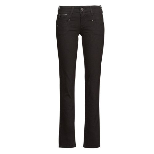 Vêtements Femme Jeans side-logo droit Freeman T.Porter ALEXA STRAIGHT S-SDM Noir