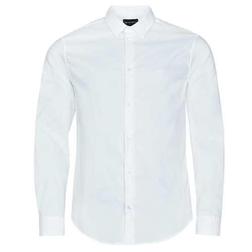 Vêtements diagonal-stripe Chemises manches longues Emporio Armani 8N1C09 Blanc