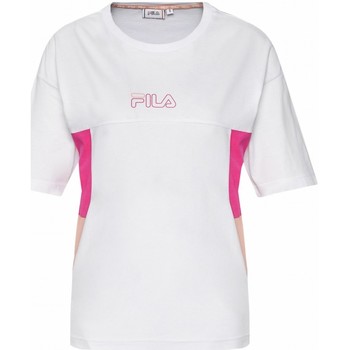 Vêtements Femme T-shirts & Polos Fila T shirt  Jaelle Bloqué Tee 683293 Femmes Blanc Blanc