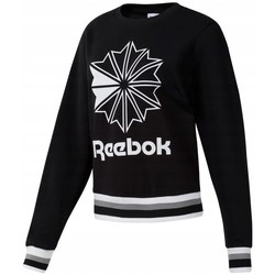 Vêtements Femme Sweats Reebok Royal Sport CL FT Big Logo Crew Noir, Blanc