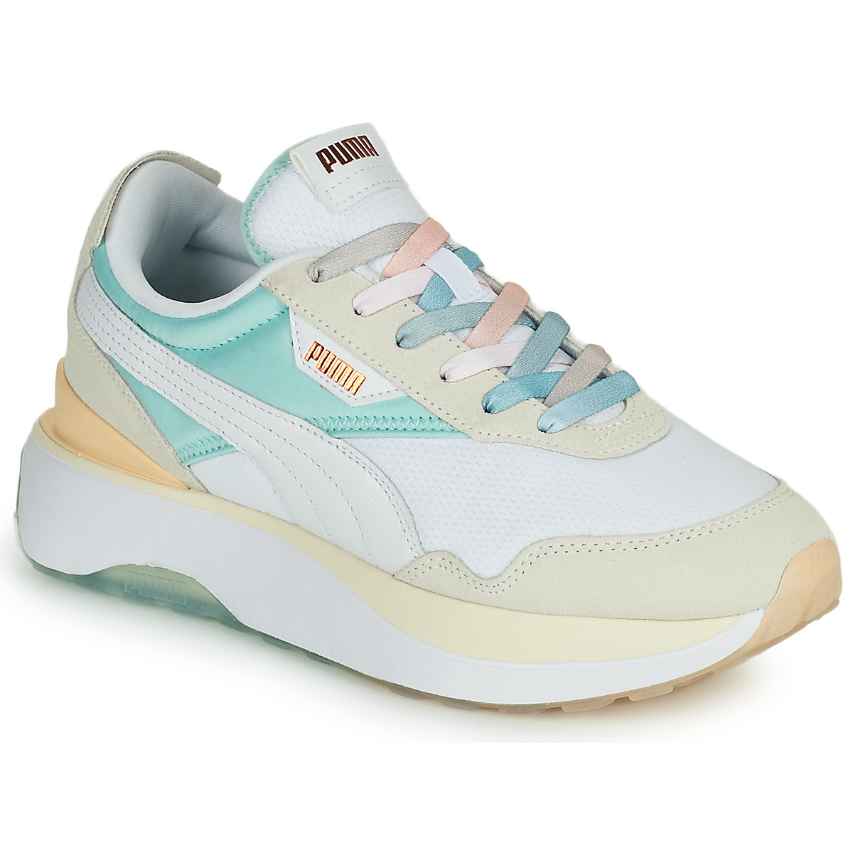 Chaussures Femme Sneakers PUMA stylish Suede Bow Jr 367316 02 Paradise Pink Paradise Pink CRUISE RIDER Blanc / Multicolore