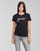 Vêtements Femme T-shirts manches courtes Guess SS SUNSET GRADIENT LOGO Noir / Multicolore