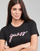 Vêtements Femme T-shirts manches courtes Guess SS SUNSET GRADIENT LOGO Noir / Multicolore