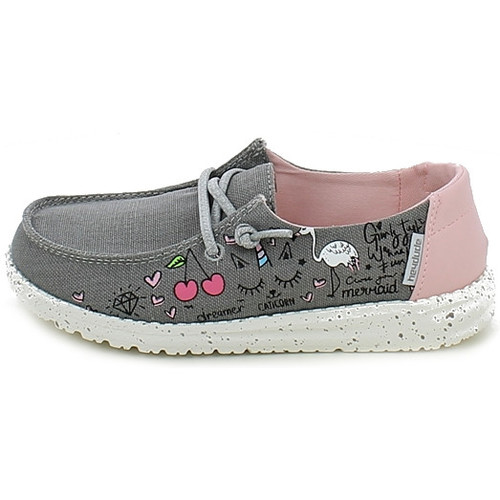 Chaussures Fille Mocassins HEYDUDE WENDYYOUTH.28 Gris