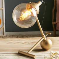 Maison & Déco Lampes à poser Retro Lampe de table Dawa en métal Or Doré