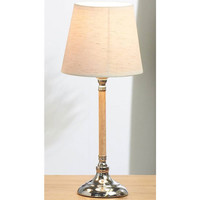Maison & Déco Lampes à poser Imori Lampe de table Ethan argentée et Beige 40 cm Argenté