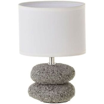 Maison & Déco Lampes à poser Unimasa Lampe galet gris en céramique 24 cm Gris