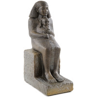 Atelier du Linge Statuettes et figurines Parastone Statue Égyptienne Senenmout avec la Princesse Marron