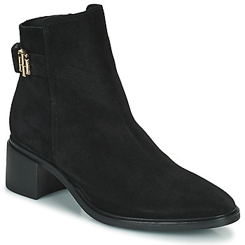 Chaussures Femme Boots Tommy Hilfiger HARDWARE TH MID HEEL BOOT Noir