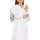 Vêtements Femme Robes Selmark Robe estivale mi-longue manches longues blanc  Mare Blanc