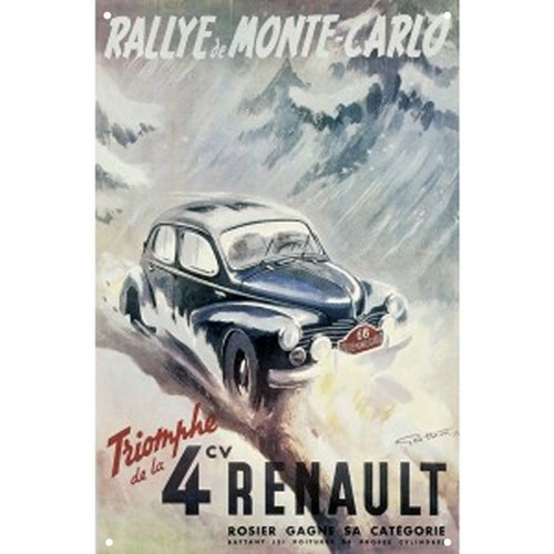Sacs femme à moins de 70 Affiches / posters Editions Clouet Affiche Rallye de Monté Carlo 50 x 70 cm Gris
