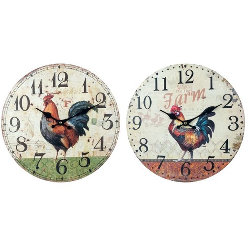 Coton Du Monde Horloges Signes Grimalt Horloge Murale Gallo Set 2U Multicolore