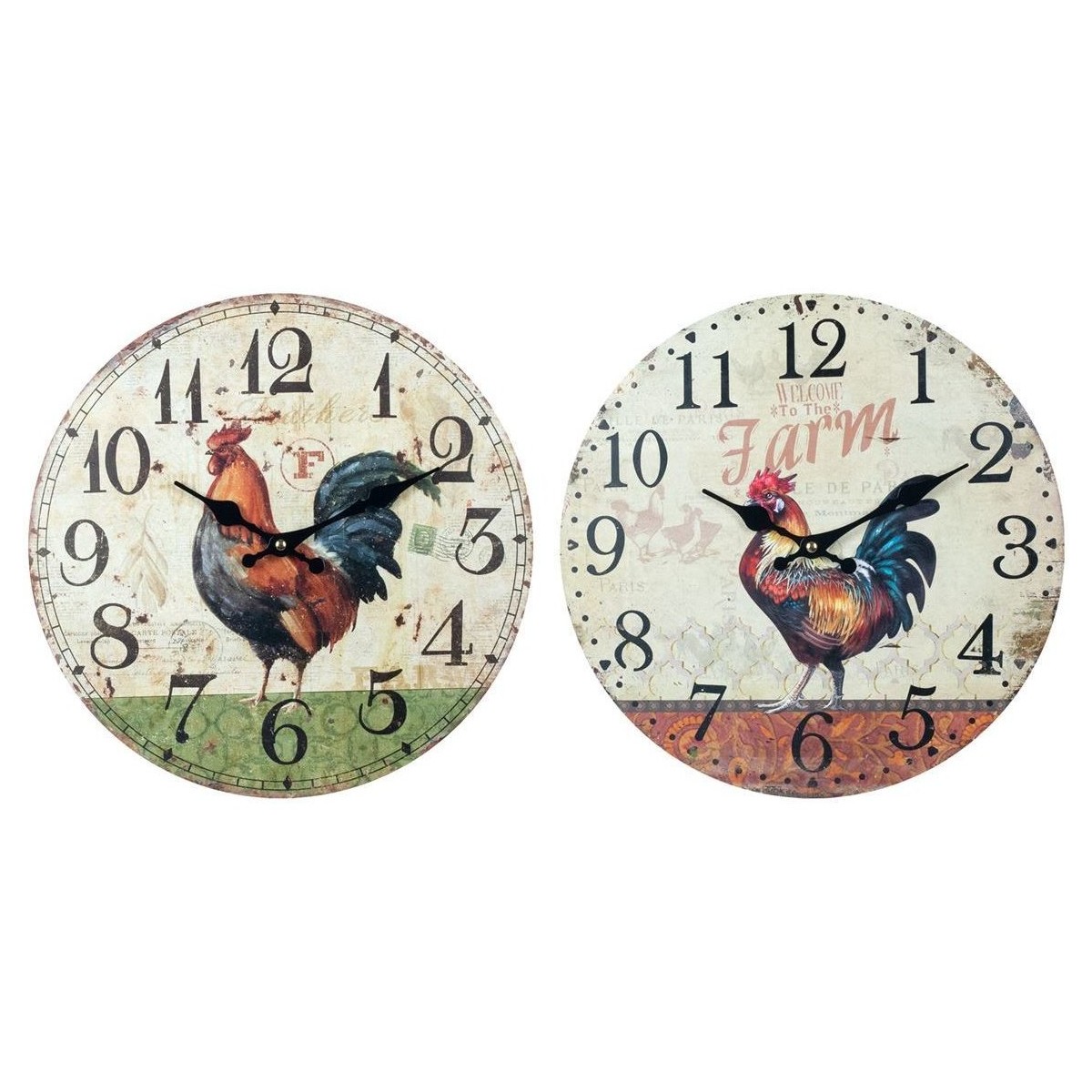 Maison & Déco Horloges Signes Grimalt Horloge Murale Gallo Set 2U Multicolore