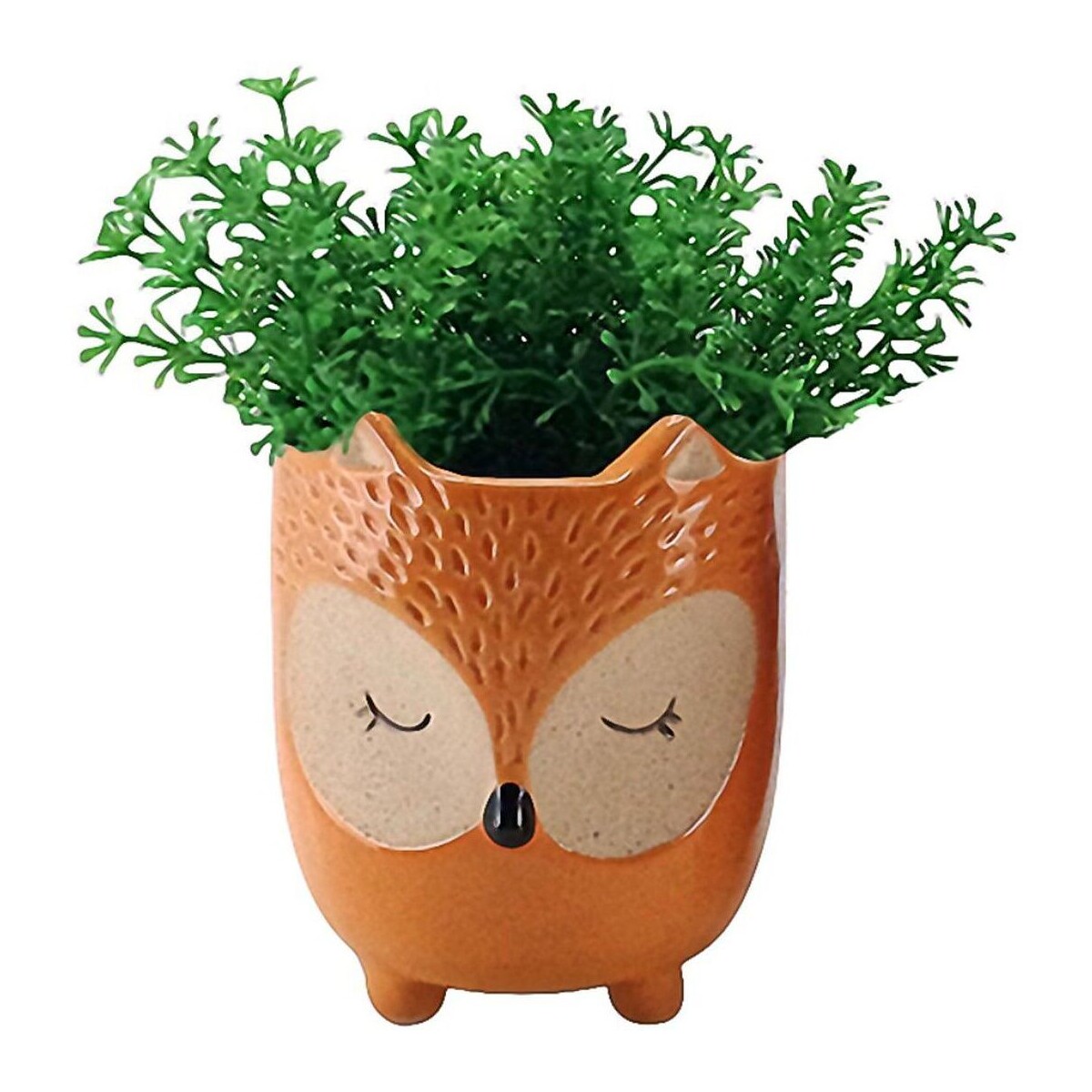 Maison & Déco Vases / caches pots d'intérieur Faye Petit cache pot chouette orange 13 cm Orange