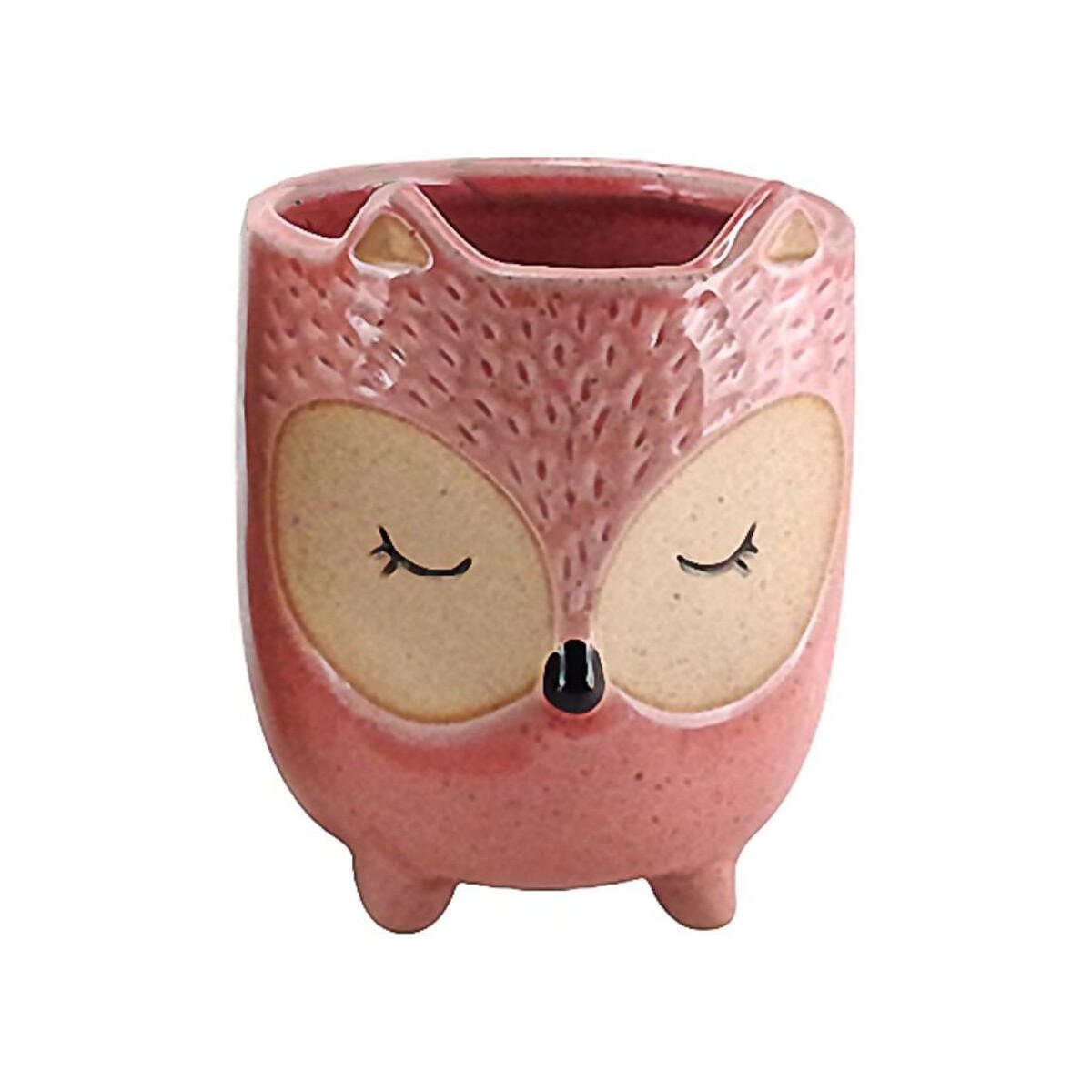 Maison & Déco Vases / caches pots d'intérieur Faye Petit cache pot chouette rose 13 cm Rose