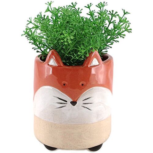 Maison & Déco Vases / caches pots d'intérieur Faye Petit cache-pot en forme de renard 10 cm Orange