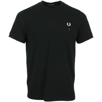 Vêtements Homme T-shirts manches courtes Fred Perry Pocket Detail Pique Shirt Noir