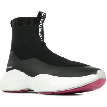 Chaussures Femme Baskets montantes Calvin Klein Jeans Runner Sneaker Sock noir