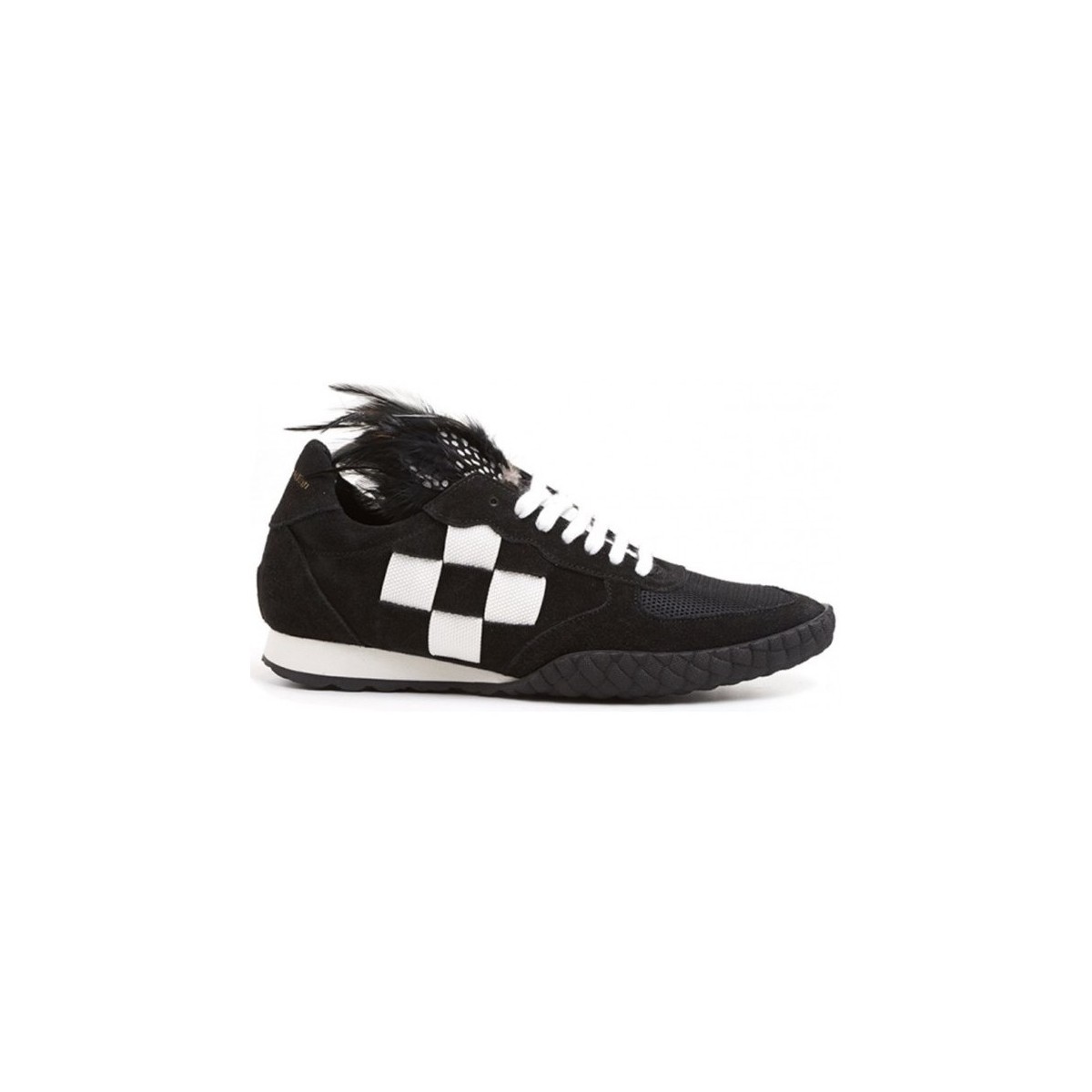 Chaussures Femme Baskets mode Stéphane Kelian - Harriet Sneakers Cuir Feathers noir/blanc Noir