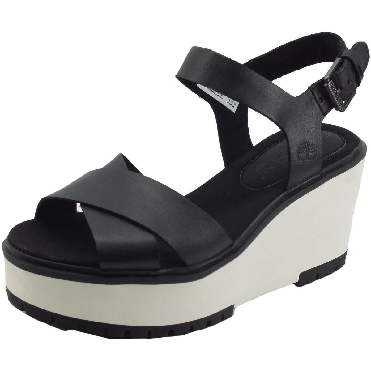 Chaussures Femme Sandales et Nu-pieds Timberland 0A239F Koralyn Wedge Black Full Noir