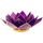 Maison & Déco La garantie du prix le plus bas Phoenix Import Porte bougie fleur de lotus violet et argent Violet
