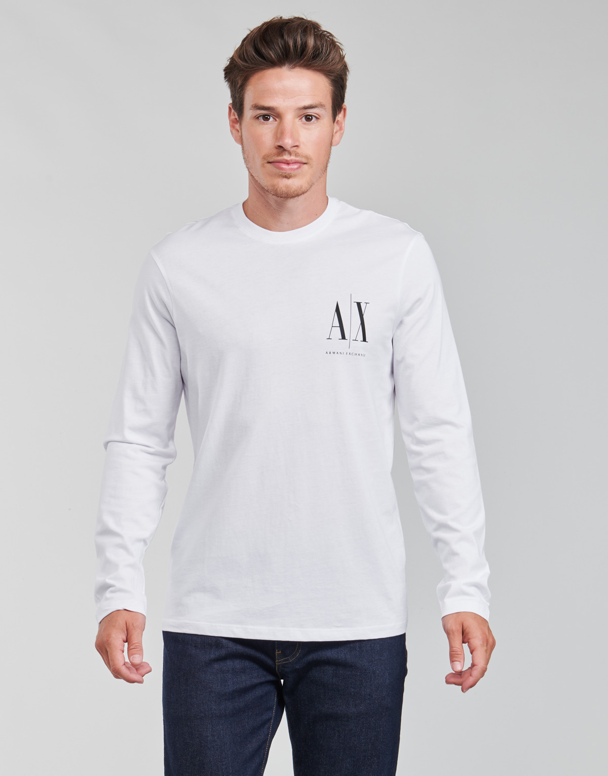 Vêtements Homme T-shirts manches longues 3-PACK Armani Exchange 8NZTPL Blanc