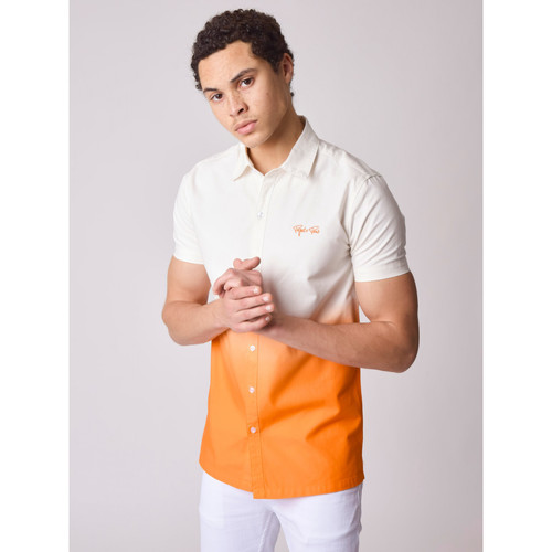 Vêtements Homme Chemises manches courtes Bouts de canapé / guéridons Chemise 2120202 Orange