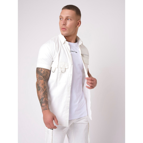 Vêtements Homme Chemises manches courtes Lustres / suspensions et plafonniers Chemise 2120203 Blanc