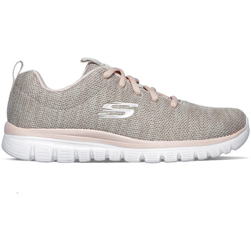 Chaussures Femme Baskets mode Skechers Graceful -Twisted Fortune Beige