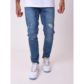 Vêtements Homme Jeans droit Alexander McQueen ruffle-detail T-shirt dress Jean TP21015 Bleu