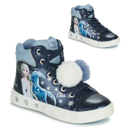 Chaussures Fille Baskets montantes Geox SKYLIN Marine