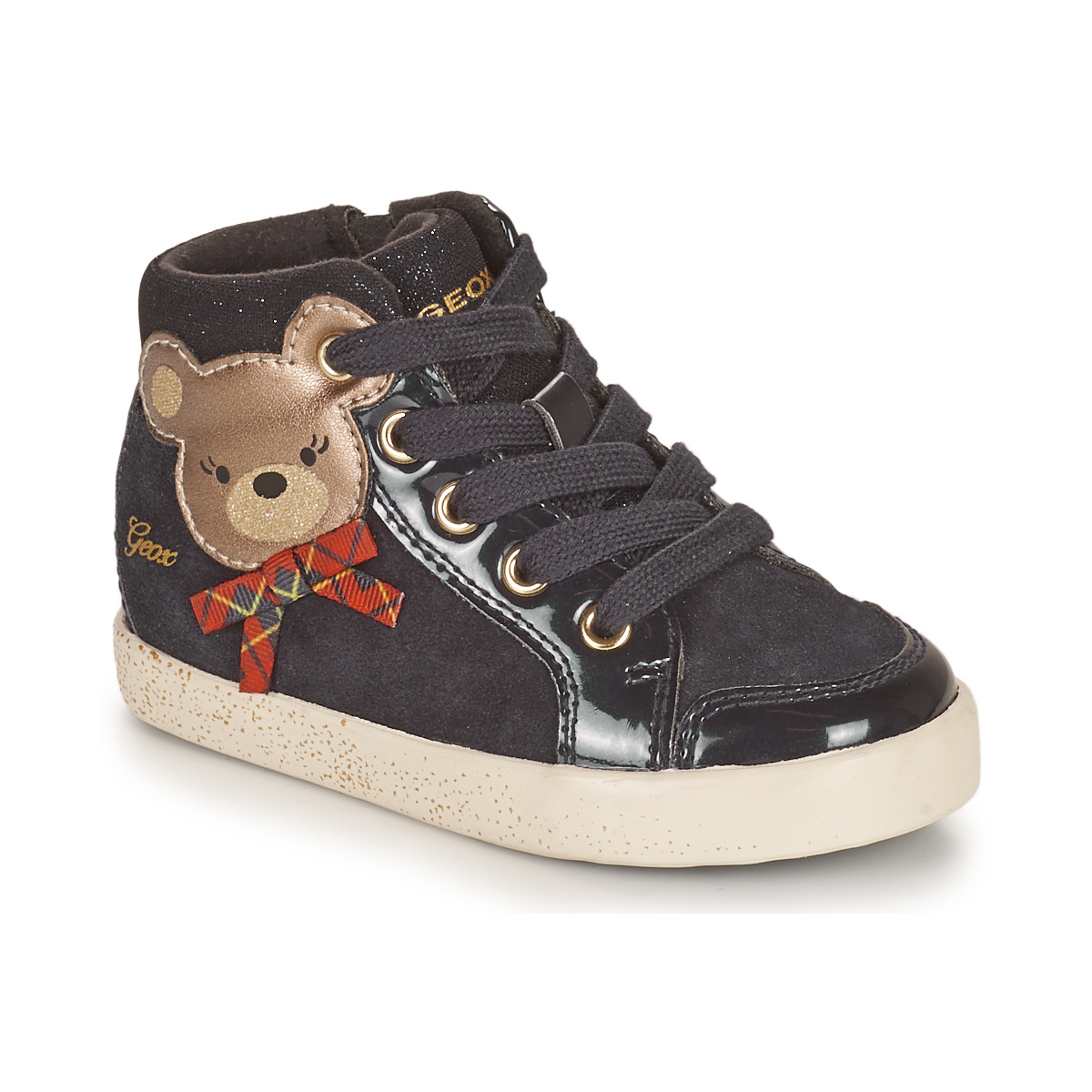 Chaussures Fille Baskets montantes Geox KILWI Noir