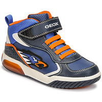 Chaussures Garçon Baskets montantes Geox INEK Bleu / Orange
