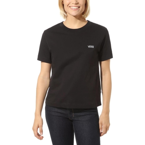 Vêtements Femme Débardeurs / T-shirts sans manche Vans Moschino Kids logo short-sleeve sweatshirt dress Noir