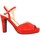 Chaussures Femme Sacs à dos Nu pieds cuir velours Rouge